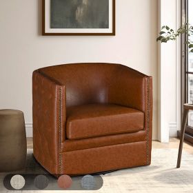 Tufted Barrel Swivel Chair