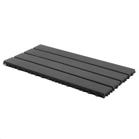 24 pieces of dark gray outdoor terrace deck tiles, DIY interlocking decking floor tiles, easy to install patio tiles