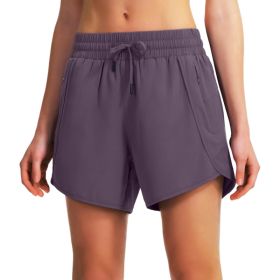 Sports Running Shorts Quick-drying Lightweight For Fitness (Option: Purple-S)
