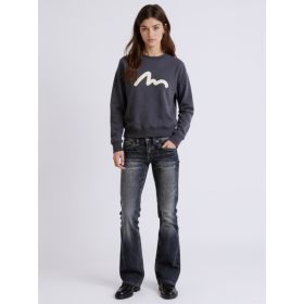 New Women's Jeans, High Waist, Slightly Flared Pants (Option: S)