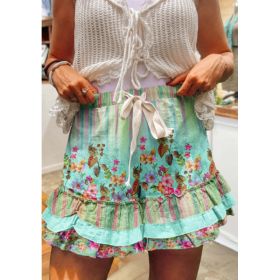 Designer-style Plaid Patchwork A-line Skirt (Option: DQ173PL16905-S)