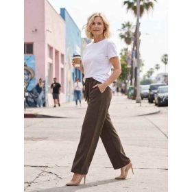 Ladies Long Trousers, Straight Leg Pants, Women Casual Pants, Casual Pants, Women Pants, Sports Pants, Women's Long Pants, Sweatpants, Casual Drawstri (Option: S)