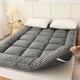Mattress With Checkered Three-dimensional Edges, 4 Colors, Twin Size (Option: Gray)
