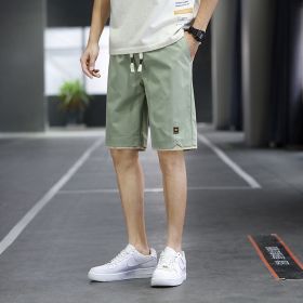 All-match Casual Beach Straight Loose Shorts (Option: M-8905 Green)
