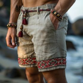 Polyester Men's Shorts (Option: Grey-S)