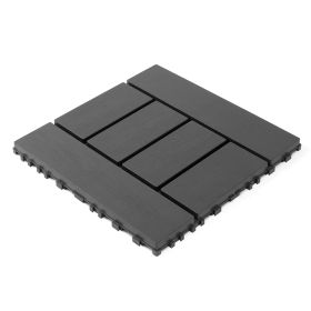 Plastic interlocking decking tiles, 44 packs of terrace decking tiles, 12 inches x 12 inches waterproof for all-weather use (Color: as Pic)