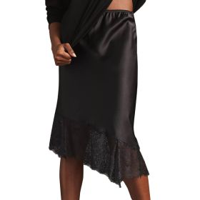 Fashionable Lace-Patchwork Skirt For Women (Option: Black-S)