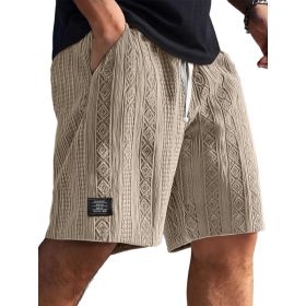 Mens Stylish Casual And Comfortable Shorts (Option: Khaki-S)